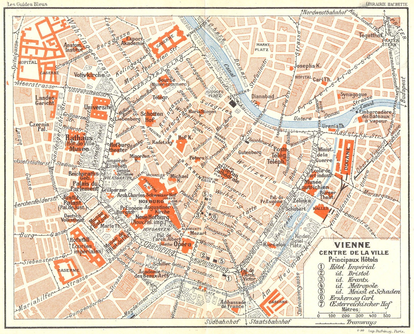 AUSTRIA. Vienne. Vienna 1914 old antique vintage map plan chart